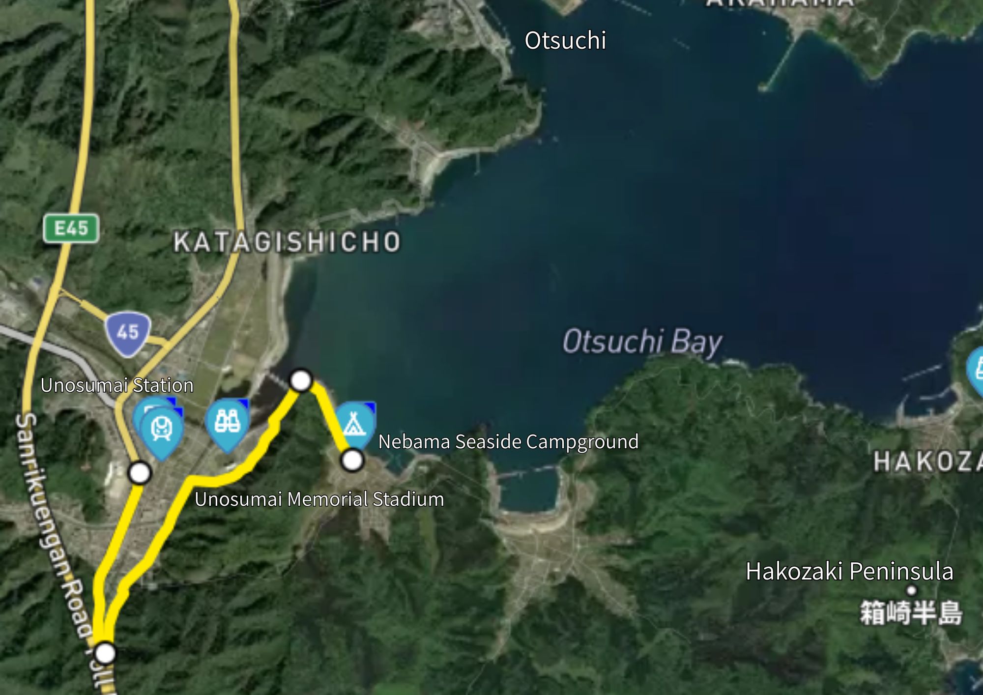 鵜住居～根浜コース